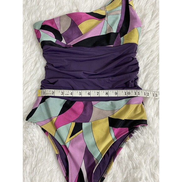 ANK One Piece Swimsuit Match Set 2 Pieces Swim Dress Purple Size M - Picture 7 of 15